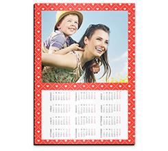 Calendario magnetico A4 Texture Cuori