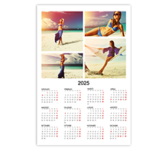 Calendario poster Basic Bianco