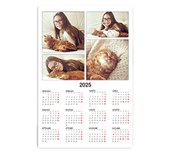 Calendario poster basic collage 4 riquadri