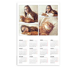 Poster calendario Basic bianco