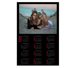 Calendario poster nero