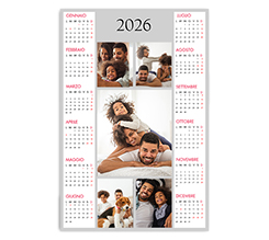Poster calendario collage 5 riquadri