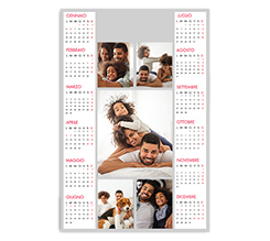 Poster calendario collage 5 riquadri