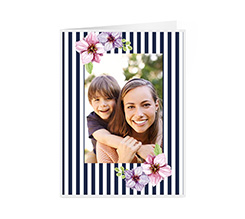 Biglietto auguri con foto e  Blue bands