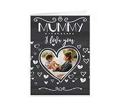 Biglietto auguri apribile con grafica Mummy