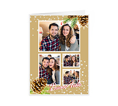 Biglietto auguri a 2 ante personalizzato con collage per il tuo Natale