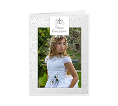 Biglietto invito per la prima comunione con foto