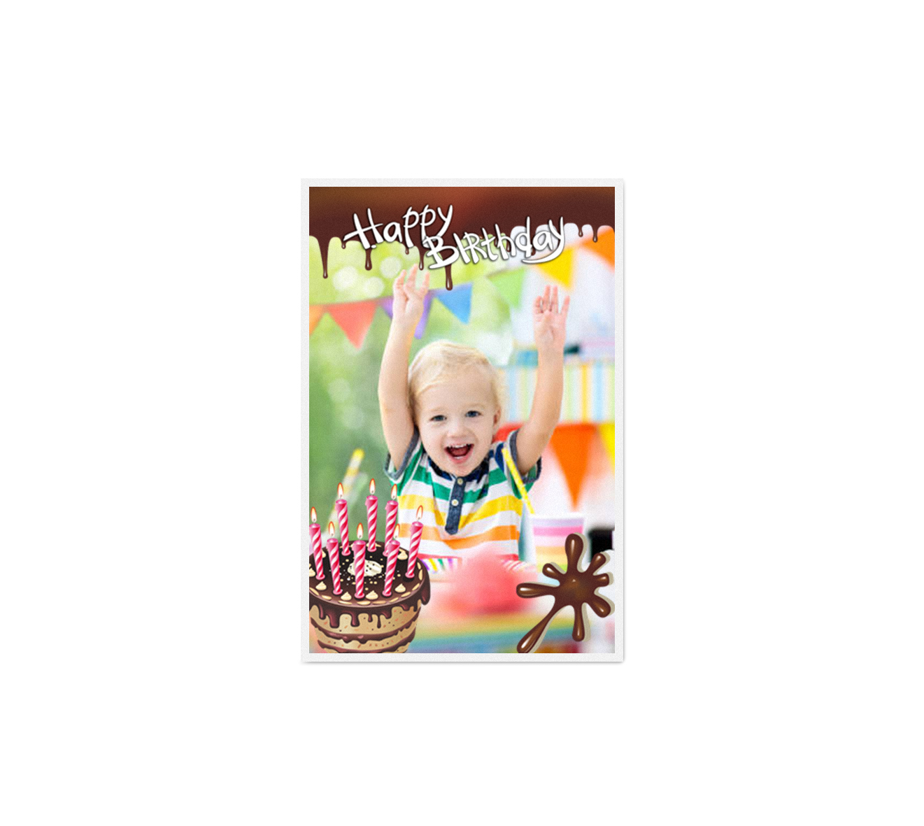 Bigliettino Auguri grafica Buon Compleanno con foto