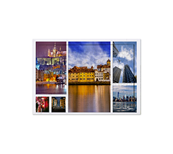 Puzzle in legno con cornice A4 collage