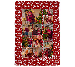 Coperta 220 x 150 cm con immagini e grafica Buone Feste