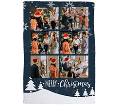 Coperta 220 x 150 cm con foto e grafica Merry Christmas