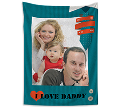 Coperta 220 x 150 cm love Daddy con foto