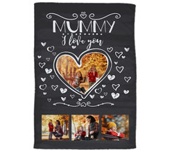 Coperta personalizzata con grafica festa della mamma