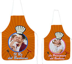 Coppia di grembiuli da cucina barbecue
