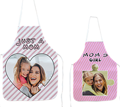 Coppia di grembiuli da cucina just mom rosa