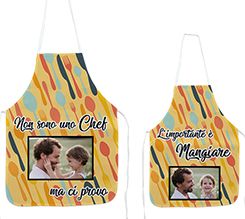 Coppia di grembiuli da cucina non sono chef
