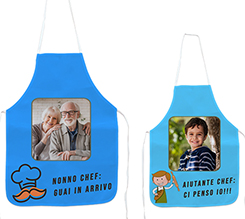 Coppia di grembiuli da cucina nonno chef