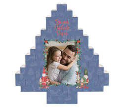 Mattoncini puzzle albero Cornice natalizia papà