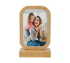 Cornice rettangolare in bamboo con foto per la festa della mamma