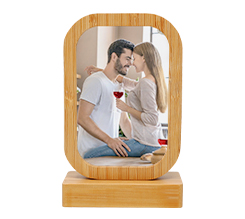 Cornice rettangolare in bamboo per san valentino
