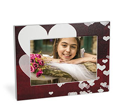 Cornici cuori bianchi e foto Prima Comunione