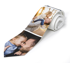 Cravatta con collage di 4 foto per la festa del papà