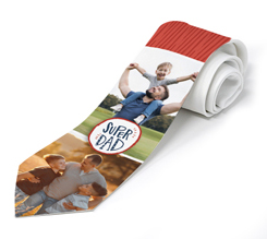 Cravatta per la festa del papà con foto e grafica Super Dad