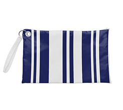 Pochette con grafica righe blu