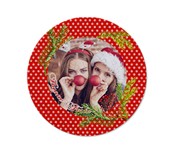 Crea puzzle rotondo Bacche natalizie