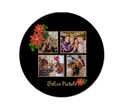 Crea puzzle rotondo Black Christmas