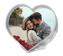 Cuore con foto come bomboniera per matrimonio