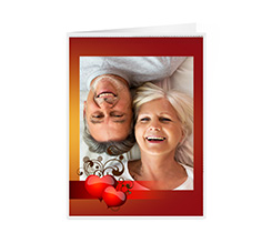 Biglietto augurale con grafica per San Valentino personalizzato con foto