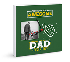 Orologio quadrato su tela Awesome dad