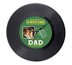 Orologio da parete in vinile Awesome dad