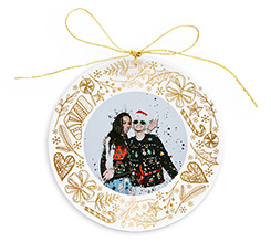 Decorazione in plexiglass con Foto e Addobbi dorati