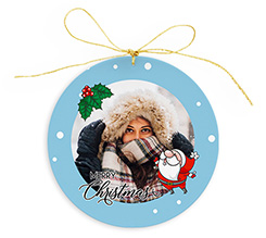 Decorazione in plexiglass grafica Babbo Natale