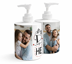 Dispenser sapone con grafica dad is my hero