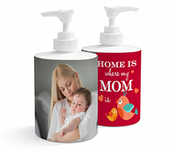 Dispenser sapone con grafica mamma è casa