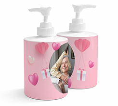 Dispenser sapone foto mamma con cuori