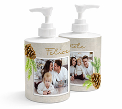 Dispenser sapone Natale grafica pigne