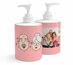 Dispenser sapone grafica nonni cuoricini