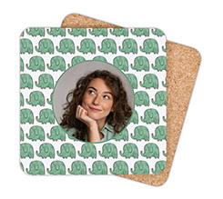 Elefantini verdi per il tuo sottobicchiere