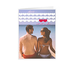 Biglietto auguri con foto e grafica per innamorati