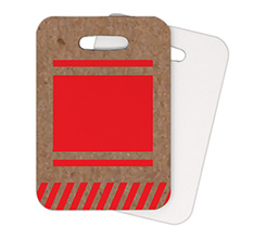 Etichette Bagaglio in legno con grafica da personalizzare