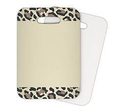 Etichetta valigia in legno grafica animalier