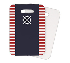 Etichetta da bagagli in legno grafica marinara