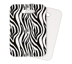 Etichetta da viaggio in legno personalizzata con grafica zebrata