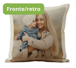 cuscino personalizzato in juta con stampa fronte retro