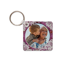 Portachiavi quadrato pelle per nonna