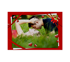 puzzle con cornice, con grafica per san valentino